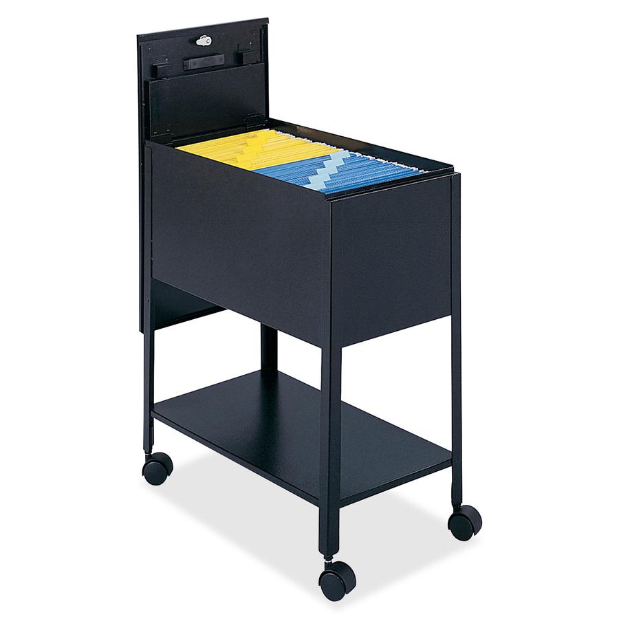 Safco Extra Deep Mobile Tub File - 300 lb Capacity - 4 Casters - 2" Caster Size - Steel - x 13.6" Width x 24.9" Depth x 28.3" Height - Black - 1 Each. Picture 2