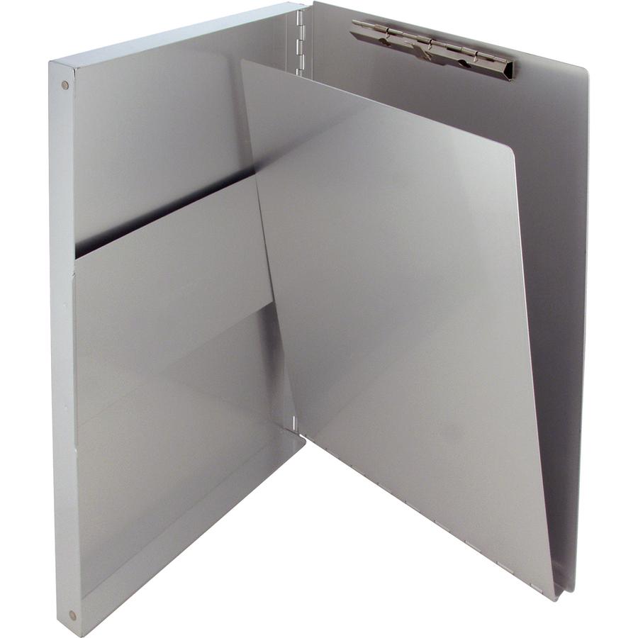 Saunders Snapak Side-open Storage Form Holder - 0.50" Clip Capacity - Storage for 30 Sheet - Side Opening - 8 1/2" x 14" - Aluminum - Silver - 1 Each. Picture 3