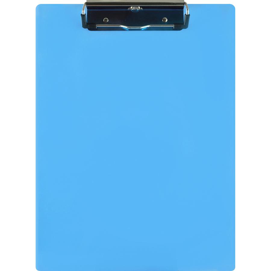 Saunders Acrylic Clipboard - 0.50" Clip Capacity - 9" x 12" - Acrylic - Blue - 1 Each. Picture 4