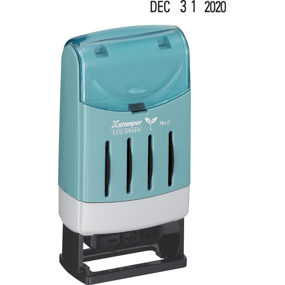 Xstamper VersaDater Small Type Date Stamp - Message/Date Stamp - "FAXED, PAID, RECEIVED" - 0.87" Impression Width x 0.12" Impression Length - Black - Recycled - 1 Each. Picture 4