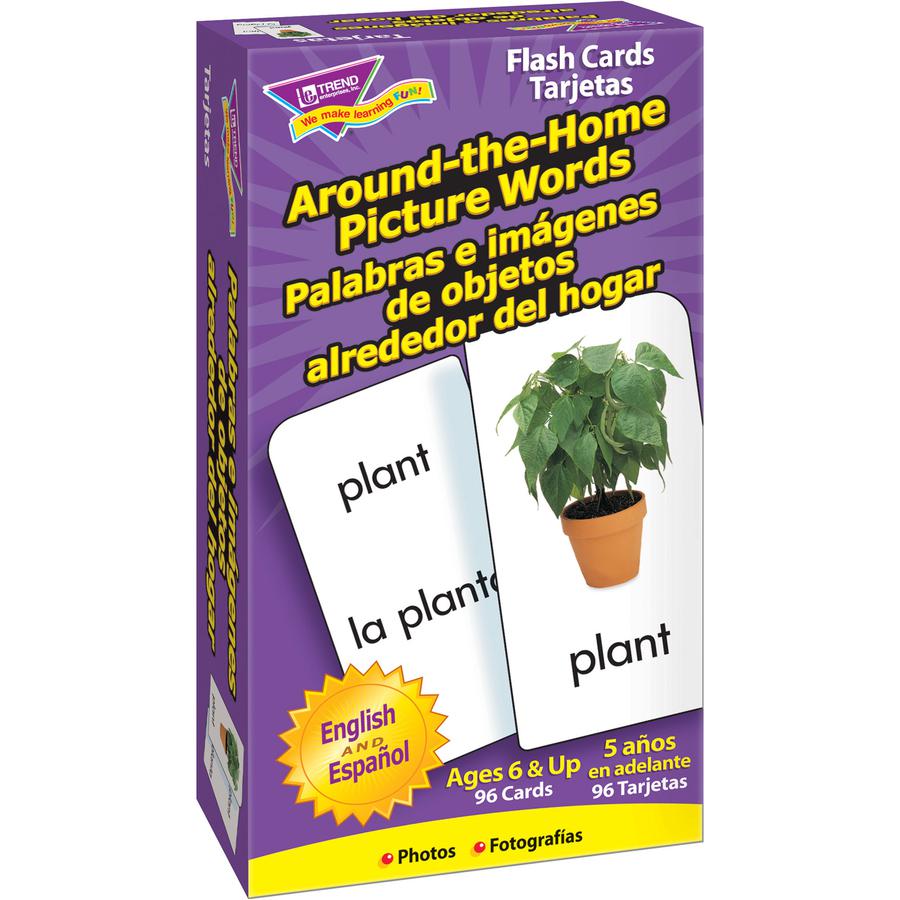 Trend English/Spanish Picture Words Flash Cards - Educational - 1 Each. Picture 7