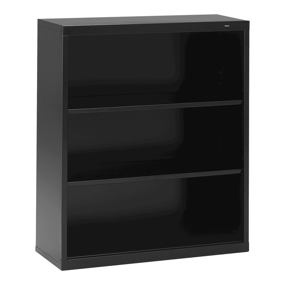 Tennsco Welded Bookcase - 34.5" Width x 13.5" Depth x 40" Height - 3 x Shelf(ves) - 360 lb Load Capacity - Black - Steel - Recycled. Picture 3