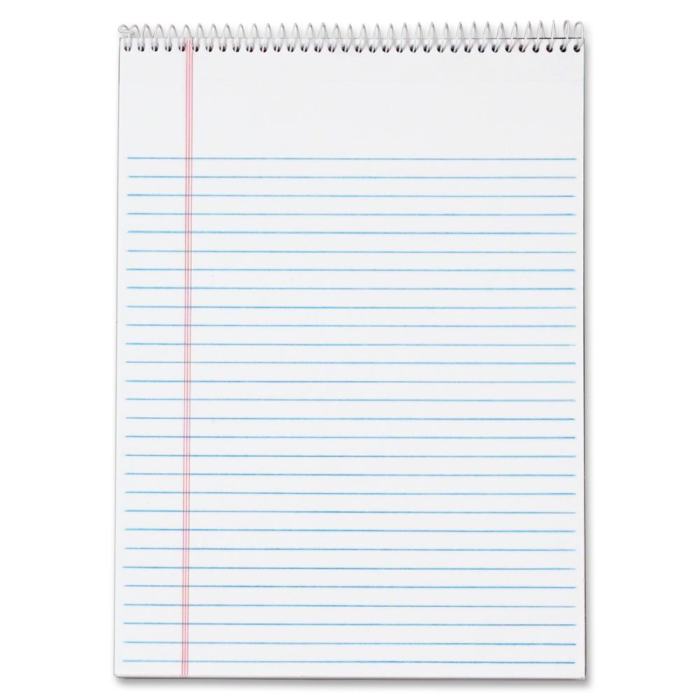 TOPS Docket Wirebound Legal Writing Pads - Letter - 70 Sheets - Wire Bound - 0.34" Ruled - 16 lb Basis Weight - Letter - 8 1/2" x 11" - 11" x 8.5" - White Paper - Perforated, Hard Cover, Stiff-back, S. Picture 4
