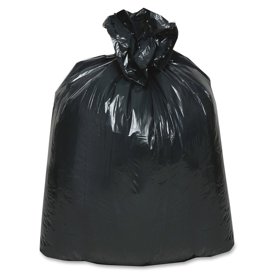 Berry Reclaim Heavy-Duty Recycled Can Liners - Small Size - 16 gal Capacity - 33" Length x 24" Width x 0.75 mil (19 Micron) Thickness - Black - Resin - Recycled - 500 / Carton. Picture 4