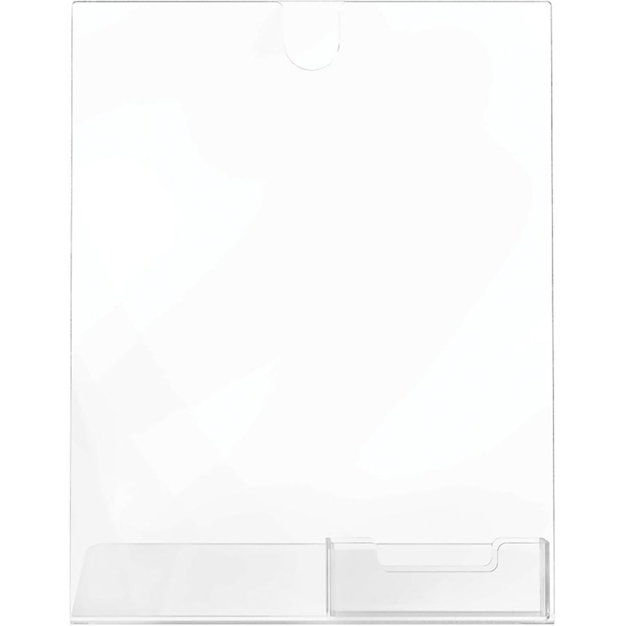 Deflecto Superior Image Slanted Sign Holders - 1 Each - 11" Width x 8.5" Height - Rectangular Shape - Plastic - Clear. Picture 5