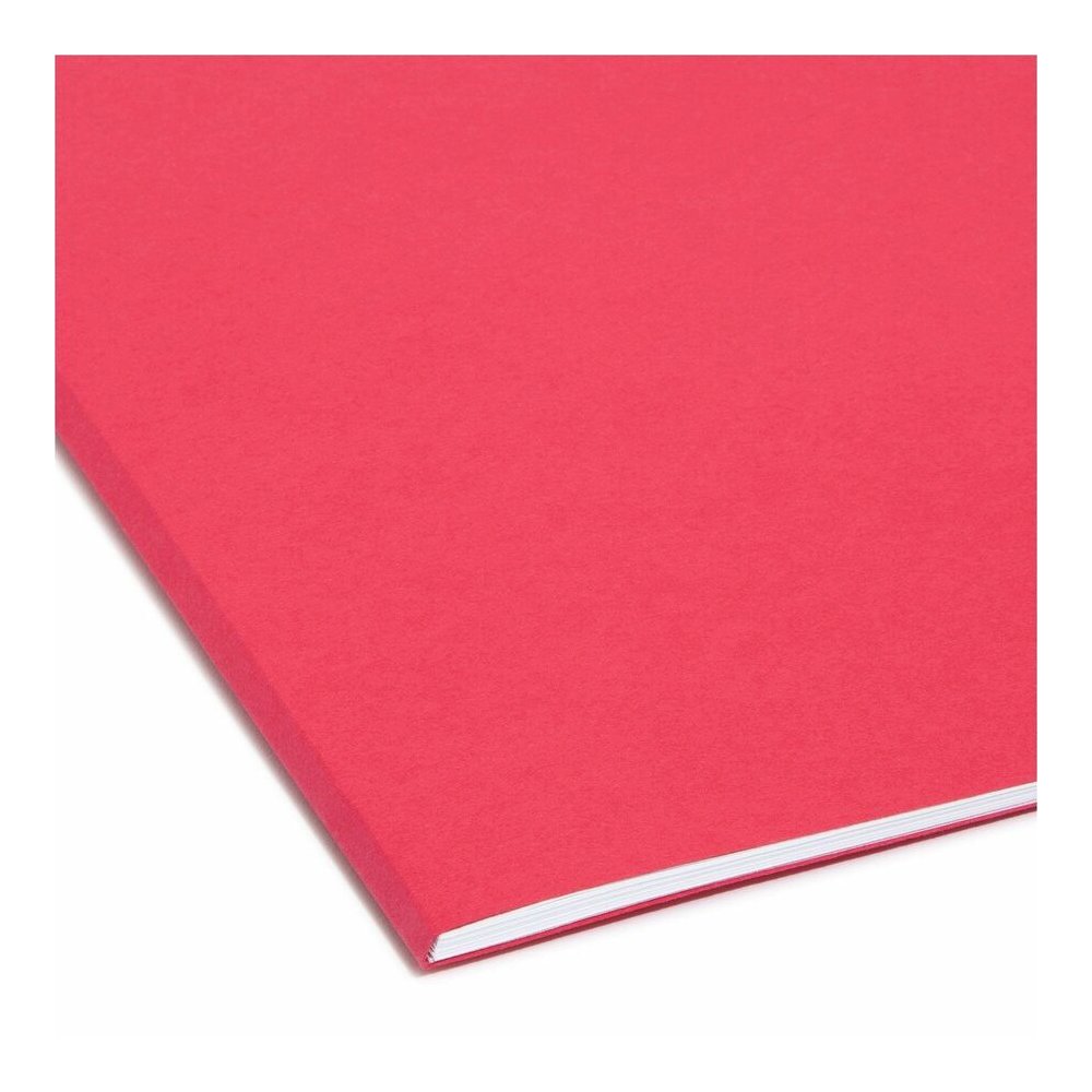 Smead 1/3 Tab Cut Letter Recycled Interior File Folder - 8 1/2" x 11" - 3/4" Expansion - Top Tab Location - Assorted Tab Position - 11 pt. - 1 Plys - Green, Orange, Red, Sky Blue, Yellow - 10% Recycle. Picture 9