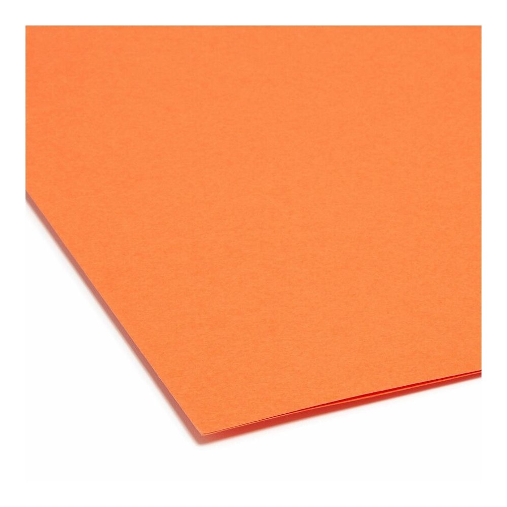 Smead Colored 1/3 Tab Cut Letter Recycled Top Tab File Folder - 8 1/2" x 11" - 3/4" Expansion - Top Tab Location - Assorted Tab Position - 11 pt. - 2 Plys - Blue, Green, Orange, Yellow - Reinforced - . Picture 5