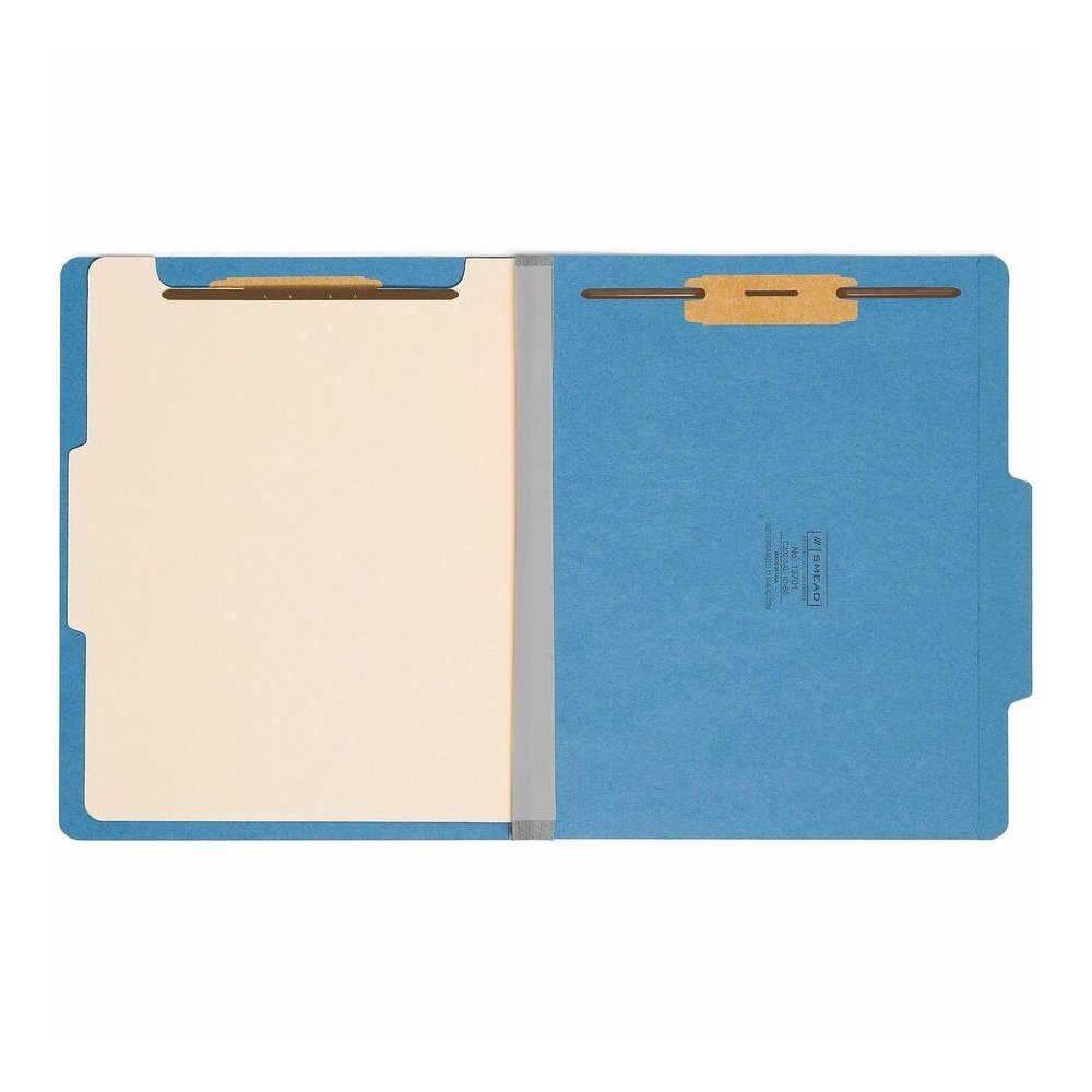 Smead Colored 2/5 Tab Cut Letter Recycled Classification Folder - 8 1/2" x 11" - 2" Expansion - 2 x 2B Fastener - 2" for Folder - Top Tab Location - Right of Center Tab Position - 1 Divider - 14 pt. -. Picture 6