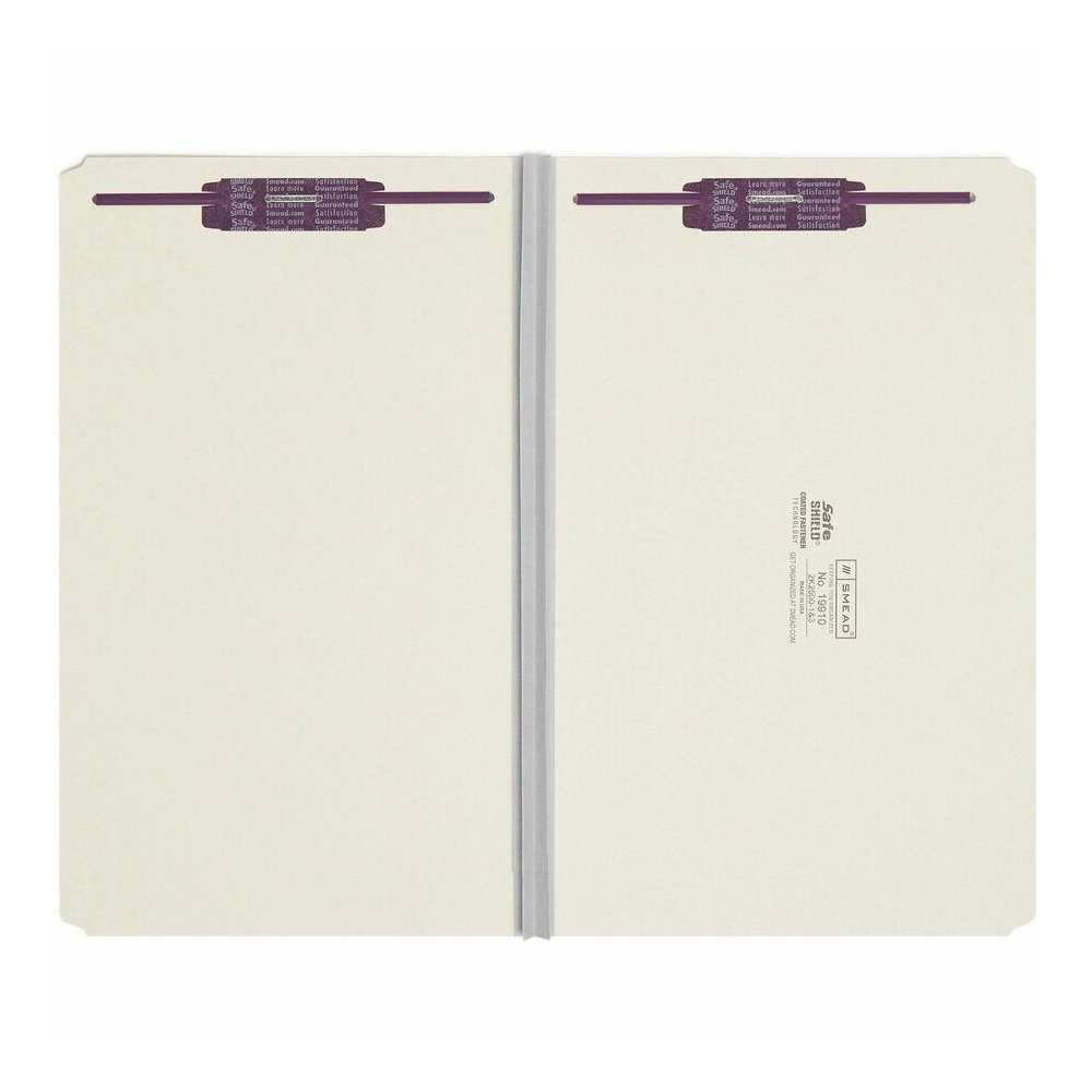 Smead Straight Tab Cut Legal Recycled Fastener Folder - 8 1/2" x 14" - 2" Expansion - 2 x 2S Fastener - 2" for Folder - 25 pt. - Pressboard - Gray, Green - Tear Resistant - 100% Recycled - 25 / Box. Picture 6