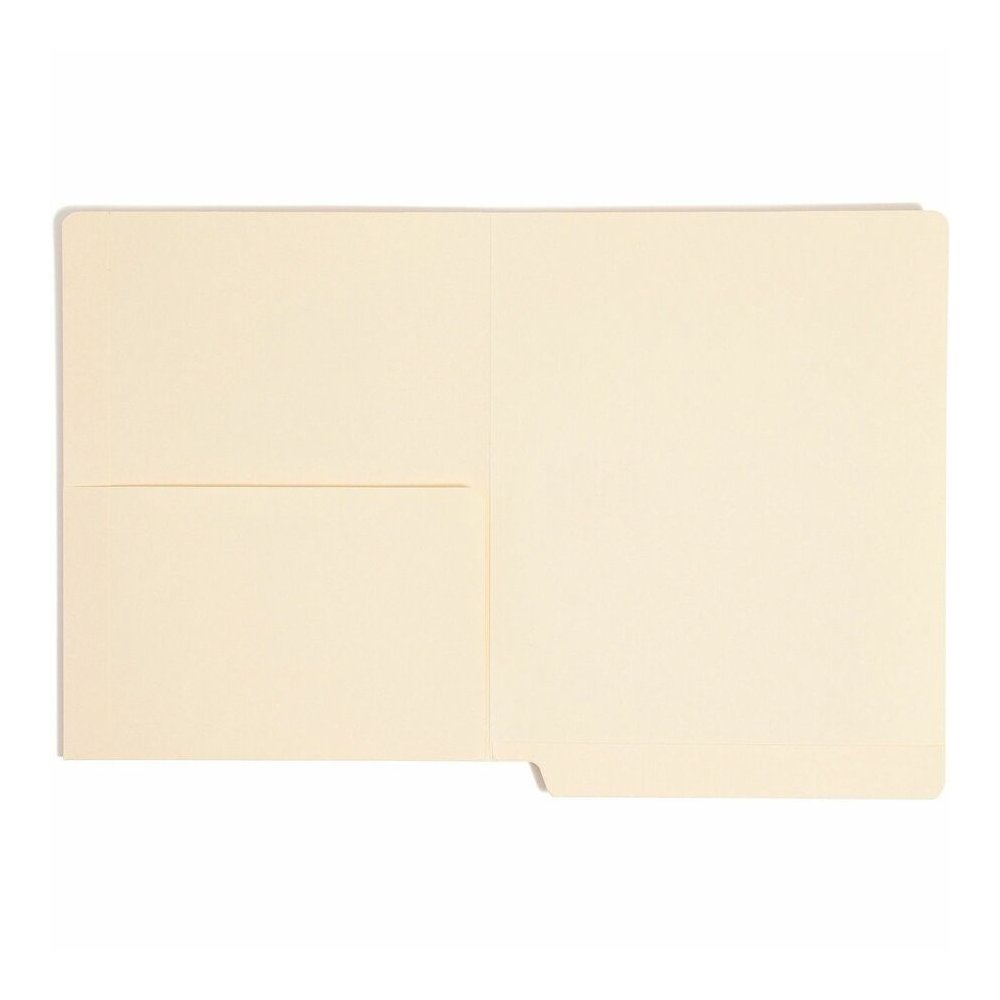 Smead Straight Tab Cut Letter Recycled File Pocket - 8 1/2" x 11" - 1 Pocket - 11 pt. - 2 Plys - Manila - Heavyweight Cover, Embossed - 10% Recycled - 50 / Box. Picture 7