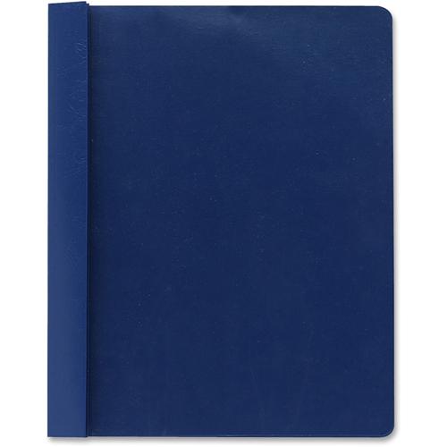 Smead Letter Recycled Report Cover - 8 1/2" x 11" - 3 Fastener - 1/2" for Folder - 12 pt. - Vinyl, Metal - Blue - 50% Recycled - 25 / Box. Picture 5