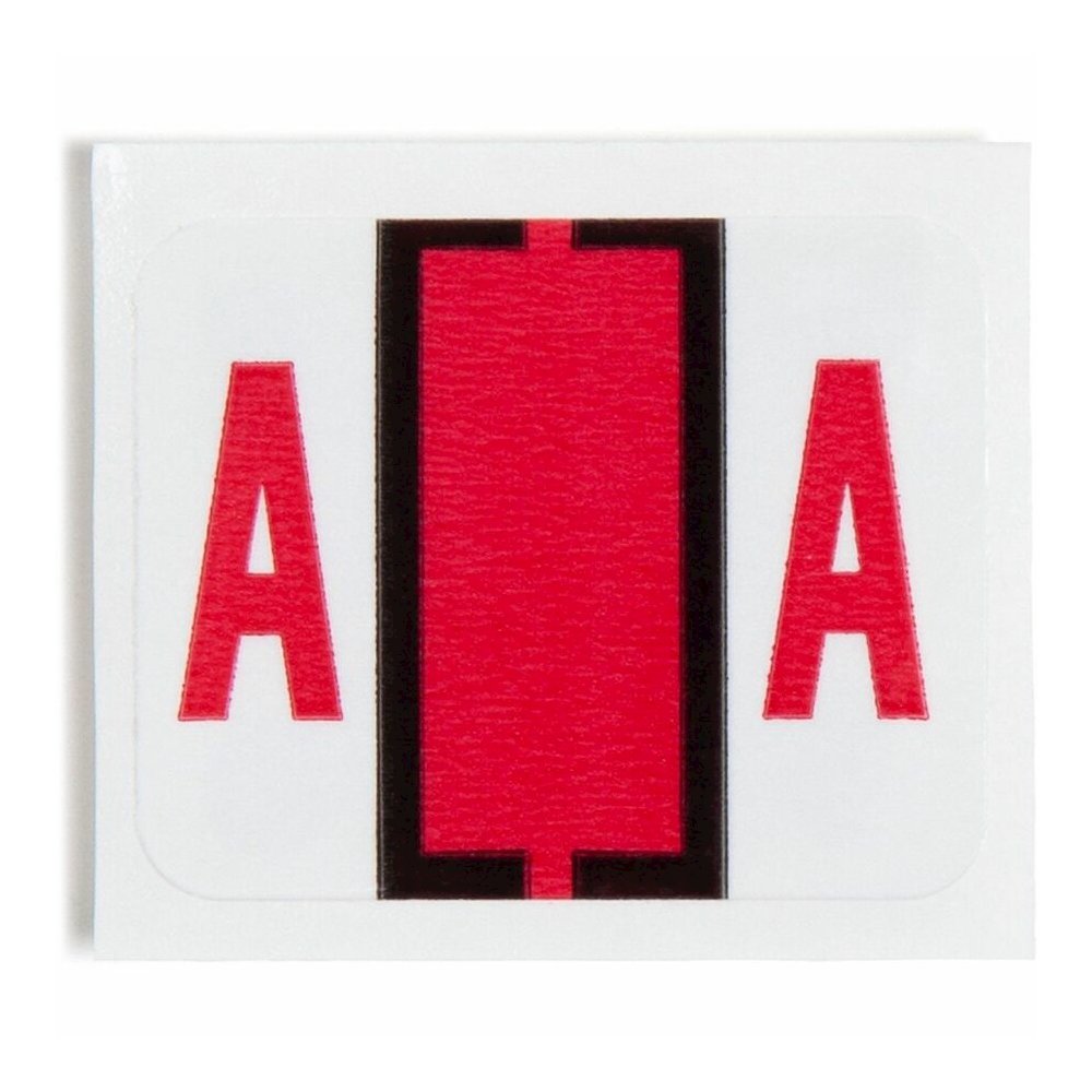 Smead BCCR Bar-Style Color-Coded Labels - A-Z - x 1 1/4" Width x 1" Length - Assorted - Laminated - 500 / Roll - 1 Box. Picture 7