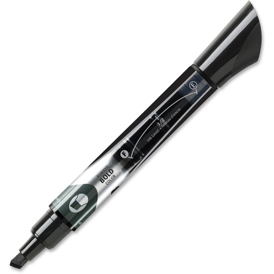Quartet EnduraGlide Dry-Erase Markers - Chisel Marker Point Style - Black - Transparent Barrel - 1 Dozen. Picture 6