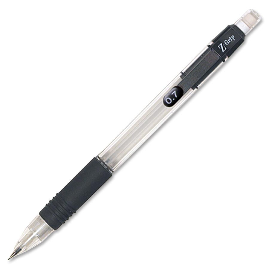 Zebra Z-grip Clear Barrel Mechanical Pencil - 0.7 mm Lead - Refillable - Clear Barrel - 1 Dozen. Picture 3