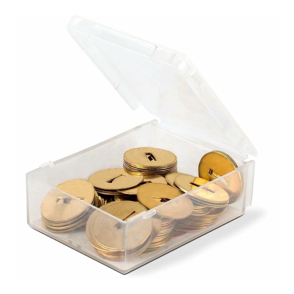 ACCO Brass Fastener Washers - 0.5" Diameter - Corrosion Resistant - Brass - 100 / Box. Picture 8