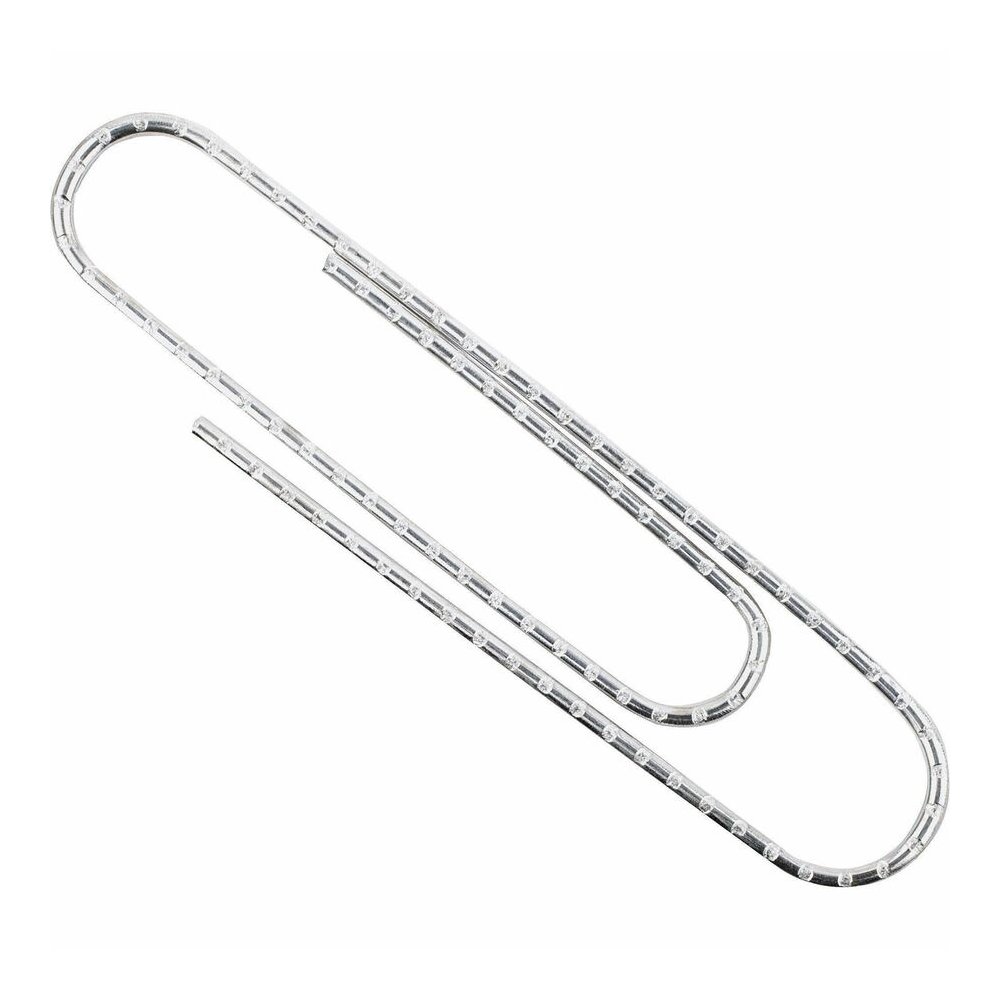 ACCO Premium Jumbo Non-Skid Paper Clips - Jumbo - 20 Sheet Capacity - Non-skid, Galvanized, Corrosion Resistant, Long Lasting - Silver - Metal, Zinc Plated - 100/Box - 10 / Pack. Picture 6