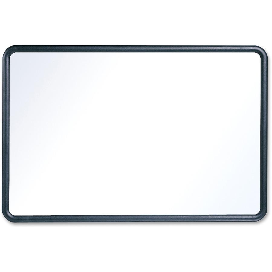 Quartet Contour Whiteboard - 36" (3 ft) Width x 24" (2 ft) Height - White Melamine Surface - Black Plastic Frame - Rectangle - Horizontal/Vertical - 1 Each. Picture 4