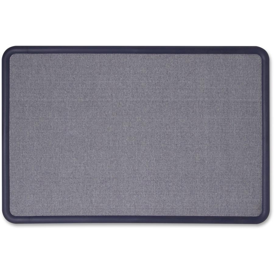 Quartet Contour Bulletin Board - 36" Height x 48" Width - Blue Fabric Surface - Durable, Self-healing - Navy Frame - 1 Each. Picture 3