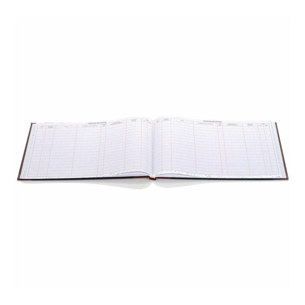 Wilson Jones Visitors Register Book - 104 Sheet(s) - Letter - 12.25" x 9.50" Sheet Size - 5 Columns per Sheet - Black, Red, Blue Print Color - Red, Black Cover - 1 Each. Picture 4