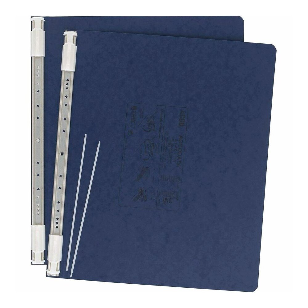 ACCO PRESSTEX Unburst Sheet Covers - 6" Binder Capacity - Fanfold - 11" x 14 7/8" Sheet Size - Dark Blue - Recycled - Retractable Filing Hooks, Hanging System, Moisture Resistant, Water Resistant - 1 . Picture 5