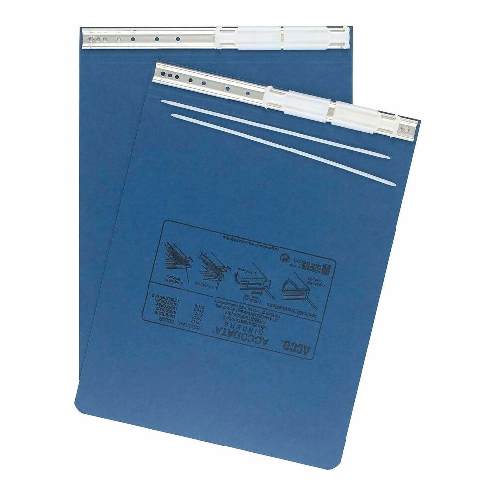 ACCO PRESSTEX Unburst Sheet Covers - 6" Binder Capacity - 9 1/2" x 11" Sheet Size - Light Blue - Recycled - Retractable Filing Hooks, Hanging System, Moisture Resistant, Water Resistant - 1 Each. Picture 5