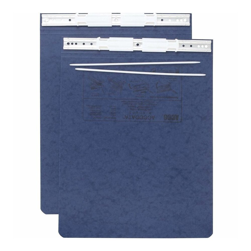 ACCO PRESSTEX Unburst Sheet Covers - 6" Binder Capacity - 9 1/2" x 11" Sheet Size - Dark Blue - Recycled - Retractable Filing Hooks, Hanging System, Moisture Resistant, Water Resistant - 1 Each. Picture 5