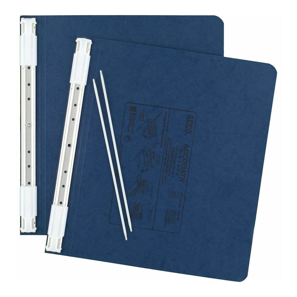 ACCO PRESSTEX Unburst Sheet Covers - 6" Binder Capacity - Letter - 8 1/2" x 11" Sheet Size - Dark Blue - Recycled - Retractable Filing Hooks, Hanging System, Moisture Resistant, Water Resistant - 1 Ea. Picture 5