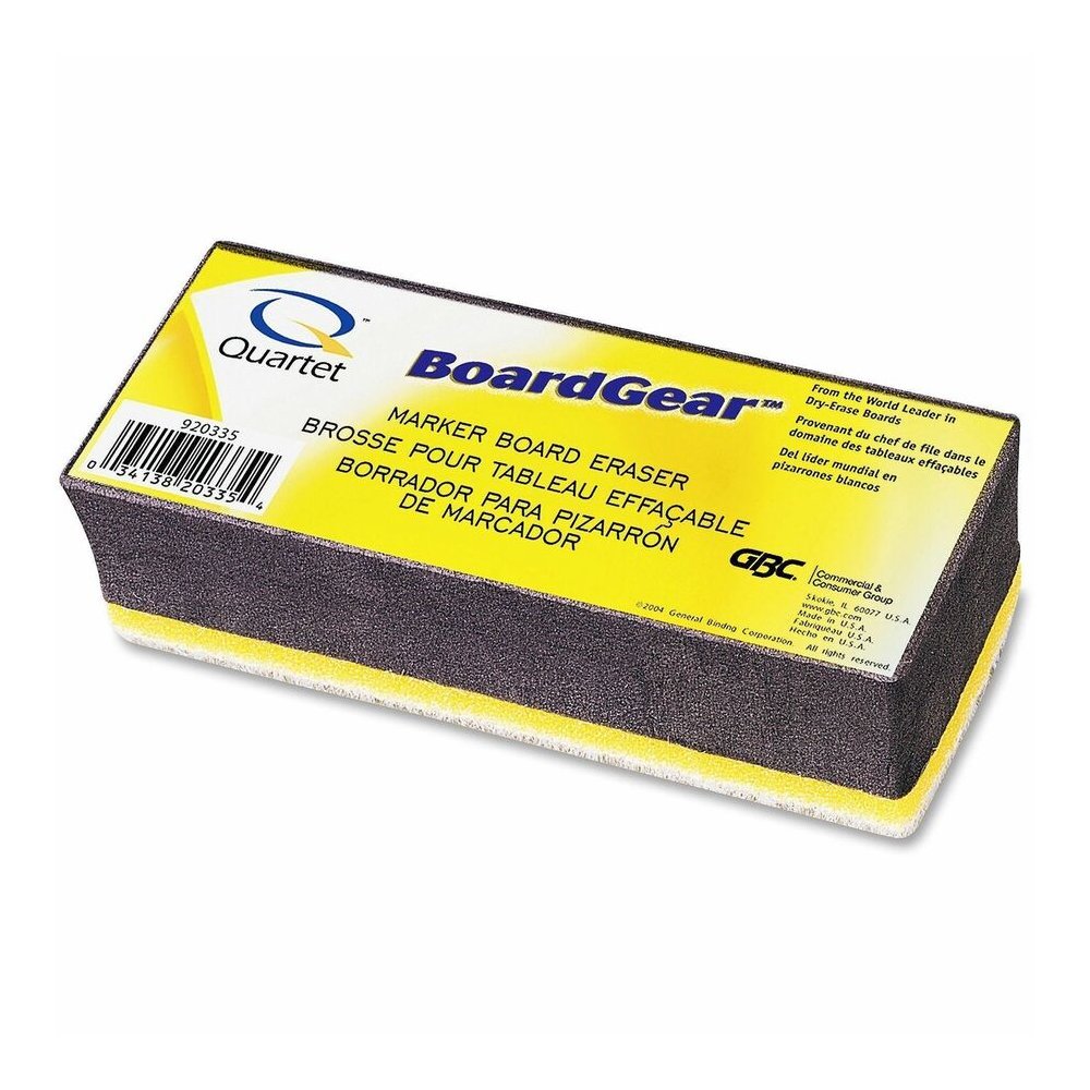 Quartet Whiteboard Eraser - 2.75" Width x 5" Length - Used as Dust Remover, Ink Remover - Washable, Soft, Lightweight - Gray - Cloth - 1 Each. Picture 4