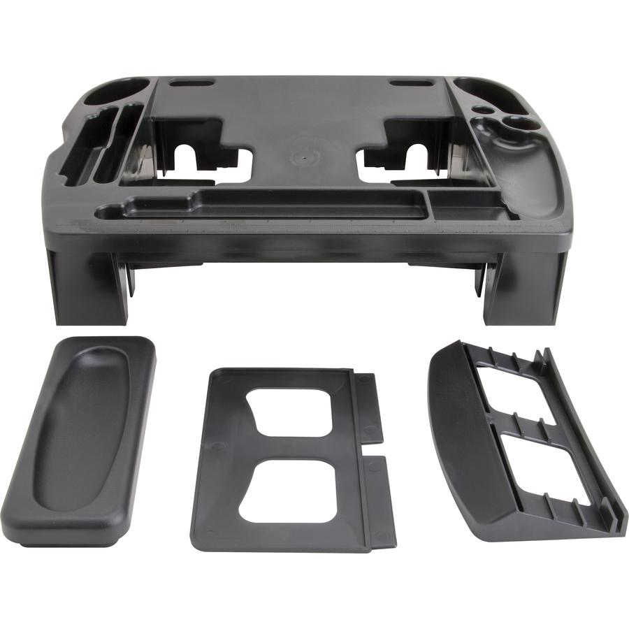 Compucessory Telephone Stand/Organizer - 5" Height x 11.5" Width x 9.5" DepthDesktop - Non-skid Base, Cable Management - Black - Plastic - 1 Each. Picture 15