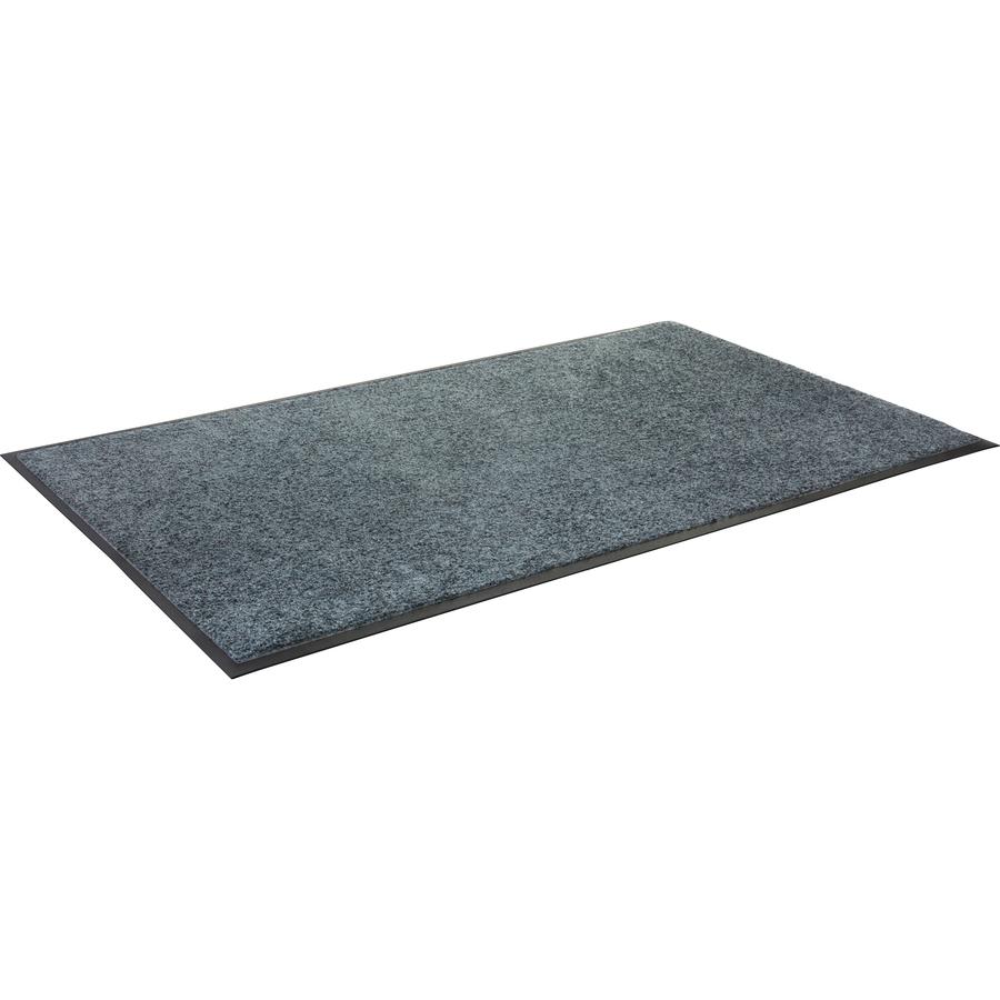 Genuine Joe Platinum Series Indoor Wiper Mats - Indoor, Carpeted Floor - 66" Length x 43.50" Width - Nylon - Gray - 1 Each. Picture 5