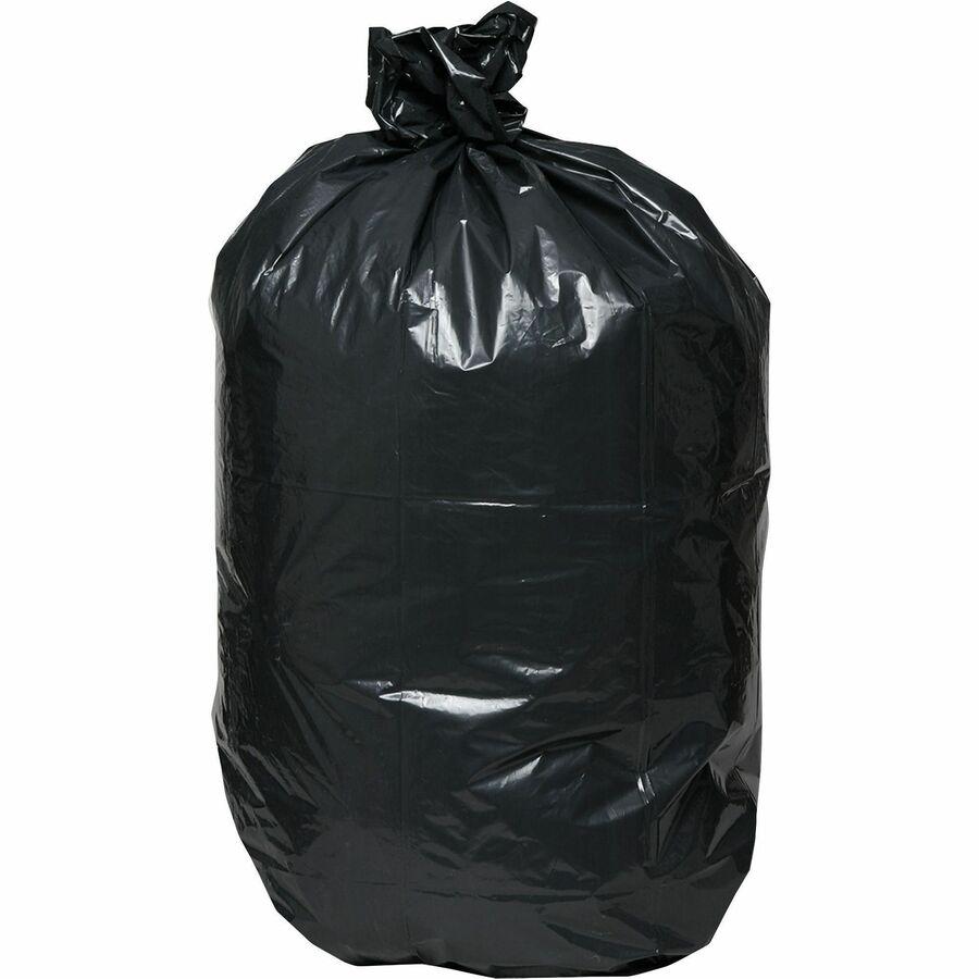 Genuine Joe Heavy-Duty Trash Can Liners - Medium Size - 33 gal Capacity - 40" Length x 33" Width x 1.50 mil (38 Micron) Thickness - Low Density - Black - 100/Box - 1 Carton. Picture 13