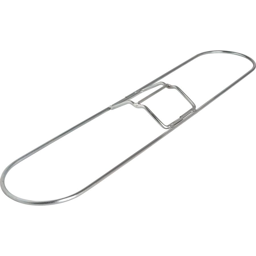 Genuine Joe Clip-On 36" Dust Mop Frame - 360&deg; Swivel, Rust Resistant, Chrome Plated, Reinforced - Chrome - Steel - 1 Each. Picture 7