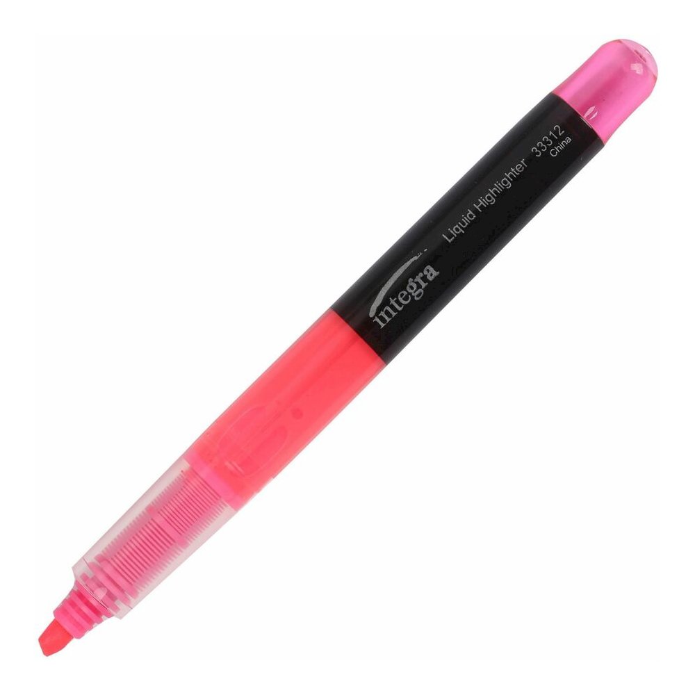 Integra Liquid Highlighters - Fluorescent Pink Ink - 1 Dozen. Picture 6