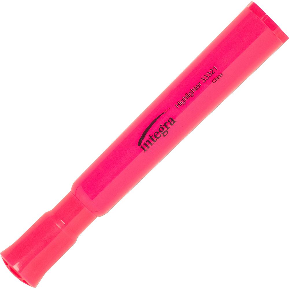 Integra Chisel Desk Liquid Highlighters - Fluorescent Pink Ink - 1 Dozen. Picture 7