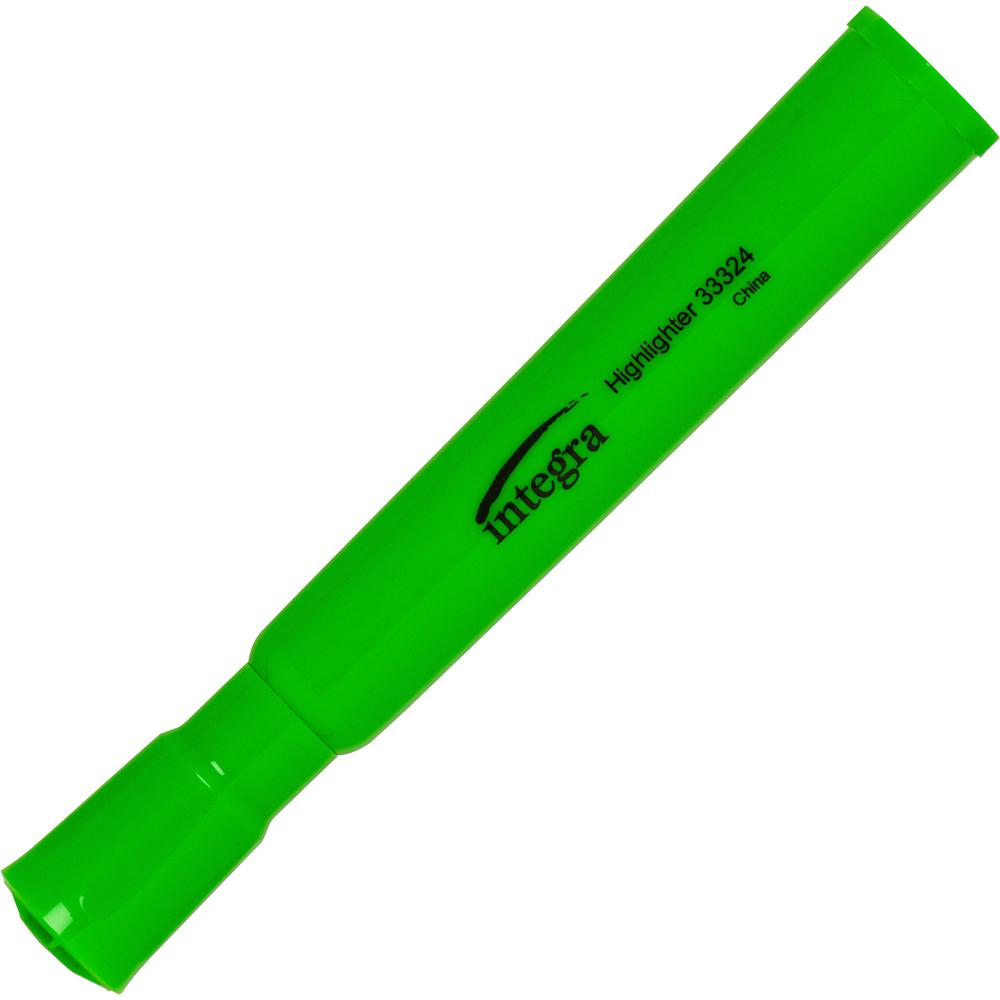 Integra Chisel Desk Liquid Highlighters - Green Ink - 1 Dozen. Picture 5