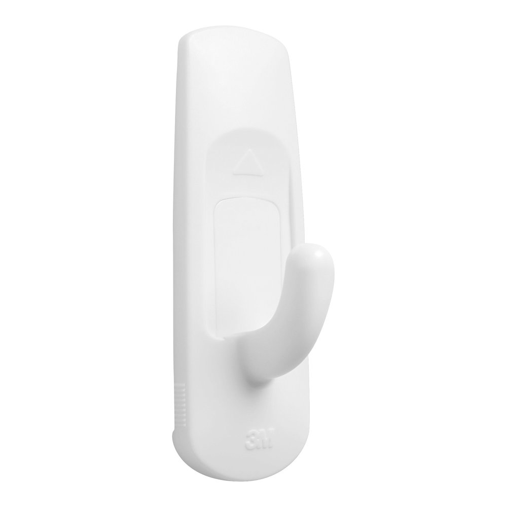 Command Utility Hooks - 2 Small Hook - 1 lb (453.6 g) Capacity - Plastic - White - 6 / Bag. Picture 4