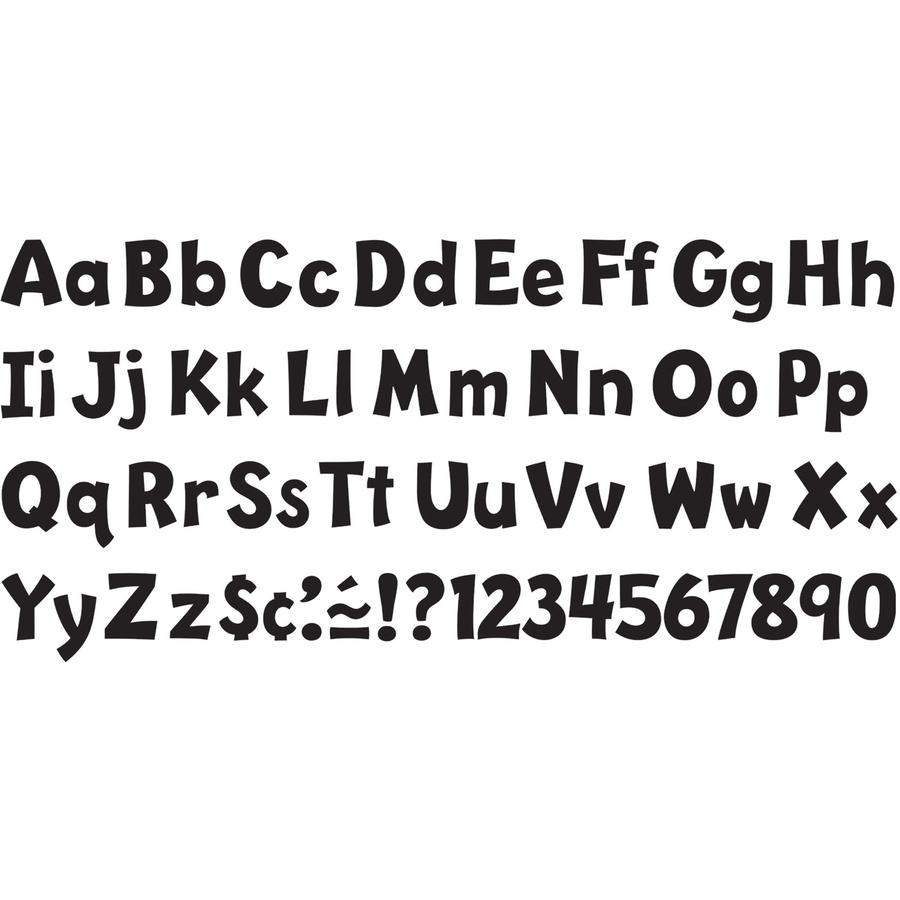 Trend 4" Ready Letter Playful Combo Pack - 83 x Lowercase Letters, 59 x Capital Letter, 36 x Punctuation Marks, 18 x Spanish Accent Mark Shape - Pin-up - Pin Style - Pre-punched - 4" Height x 8" Lengt. Picture 4