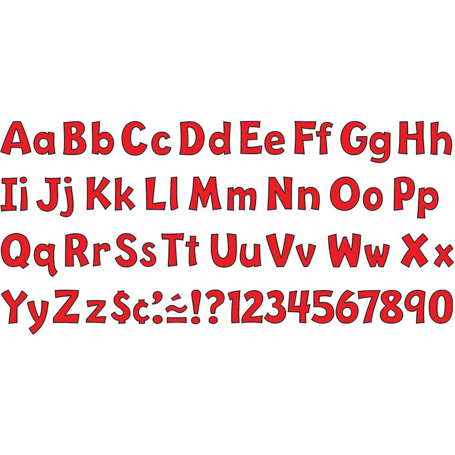 Trend 4" Ready Letter Playful Combo Pack - 83 x Lowercase Letters, 59 x Capital Letter, 36 x Punctuation Marks, 18 x Spanish Accent Mark Shape - Pin-up - Pin Style - Pre-punched - 4" Height x 9" Lengt. Picture 4