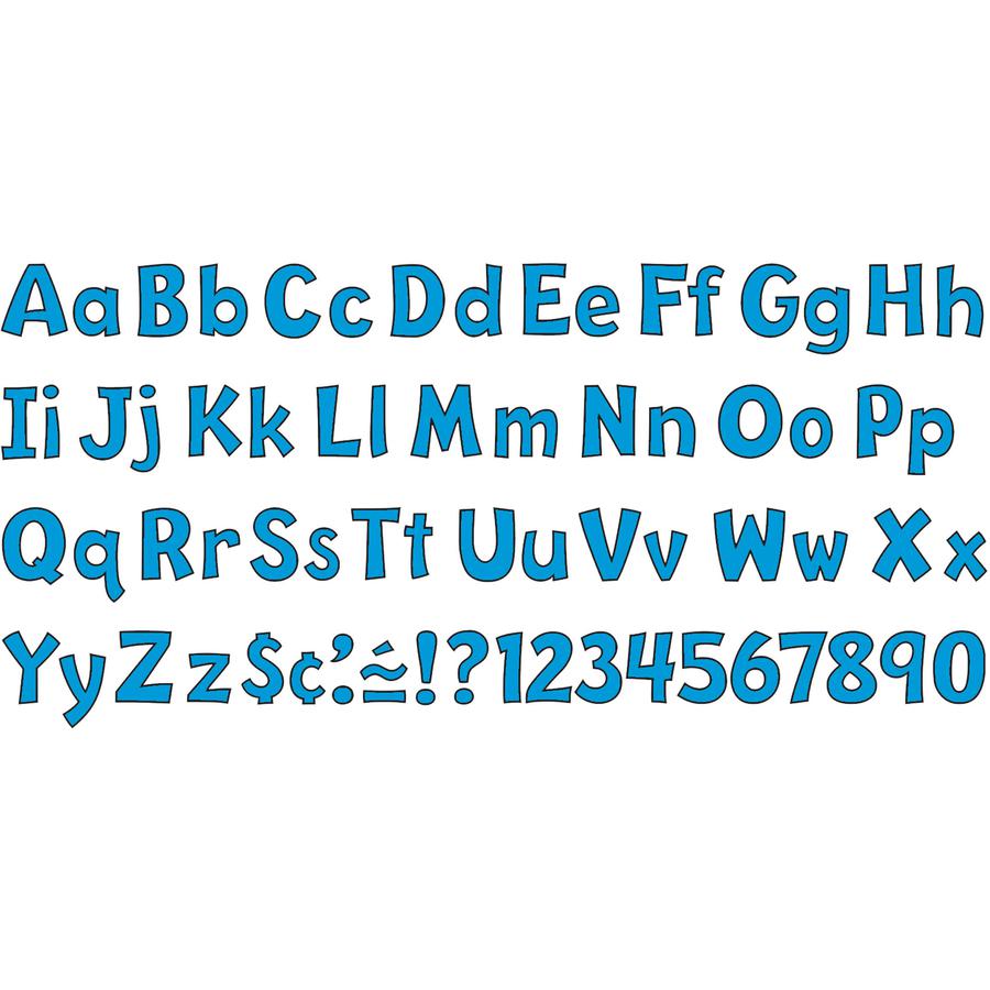 Trend 4" Ready Letter Playful Combo Pack - 83 x Lowercase Letters, 59 x Capital Letter, 36 x Punctuation Marks, 18 x Spanish Accent Mark Shape - Pin-up - Pin Style - Pre-punched - 4" Height x 8" Lengt. Picture 4