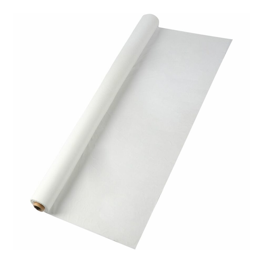 Genuine Joe Banquet-Size Plastic Tablecover - 300 ft Length x 40" Width - Plastic - White - 1 Roll. Picture 8