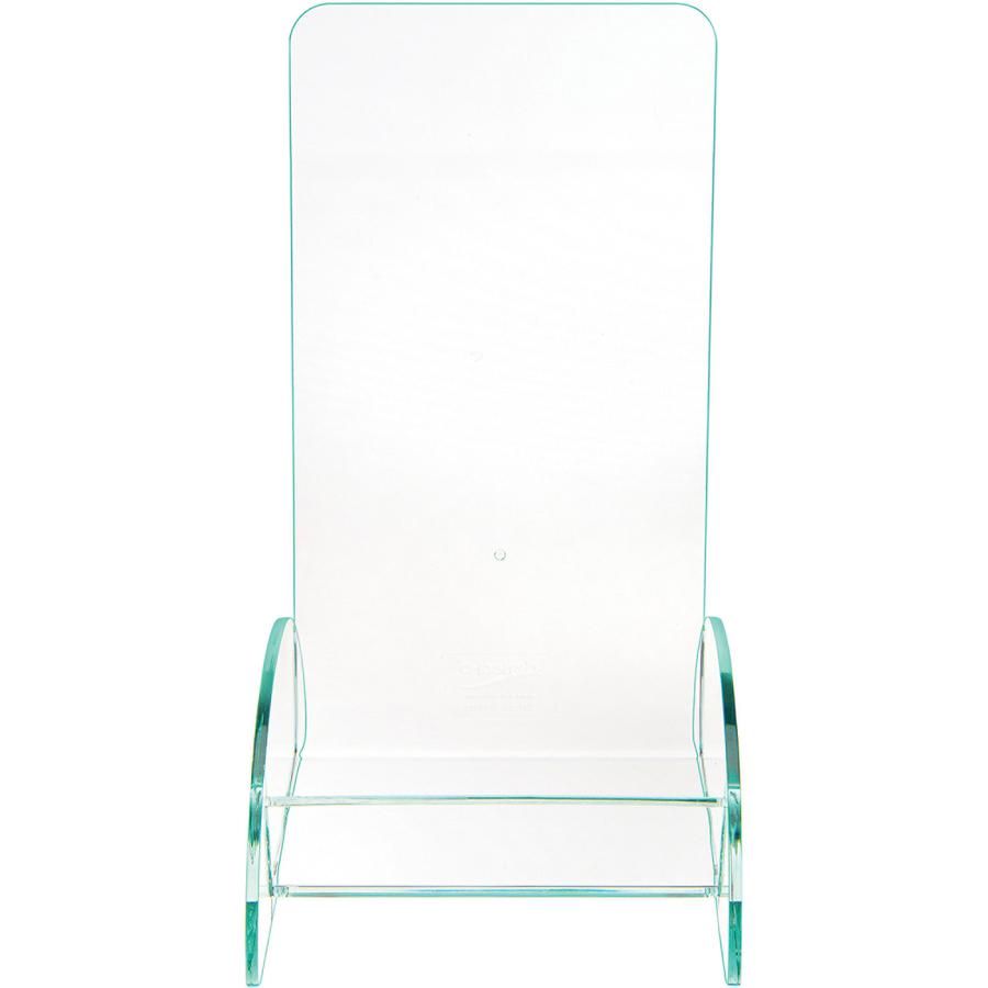 Deflecto Euro-Style DocuHolder - 8" Height x 4.5" Width x 3.8" Depth - Durable, Lightweight - Clear - Glass, Plastic - 1 Each. Picture 7