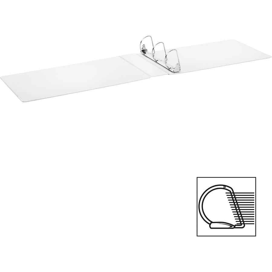 Cardinal ClearVue Overlay Tabloid D-Ring Binders - 3" Binder Capacity - Tabloid - 11" x 17" Sheet Size - 725 Sheet Capacity - 3 1/10" Spine Width - 3 x D-Ring Fastener(s) - Vinyl - White - 3.19 lb - R. Picture 7