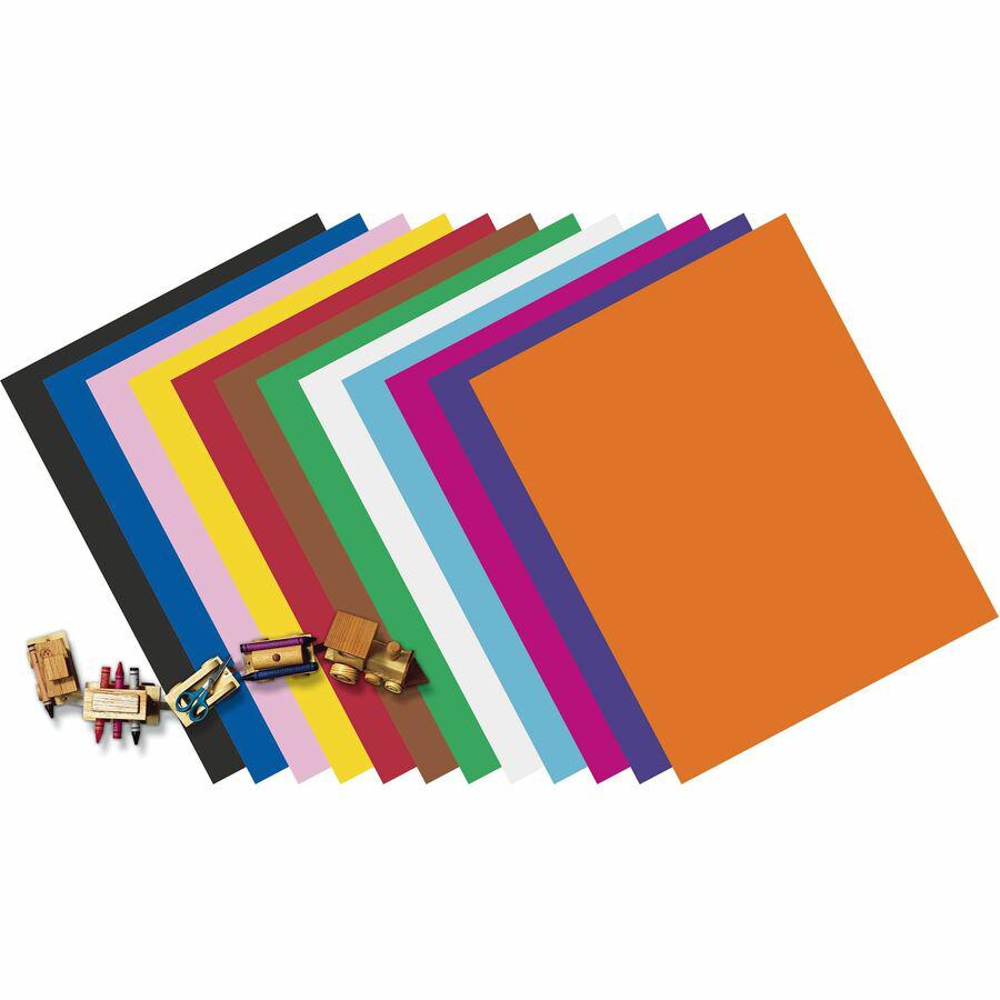 Pacon Railroad Board - Art, Mat, Mounting, Block Printing, Marker, Stenciling, Poster - 22" Height x 28" Width - Black - 25 / Carton. Picture 3