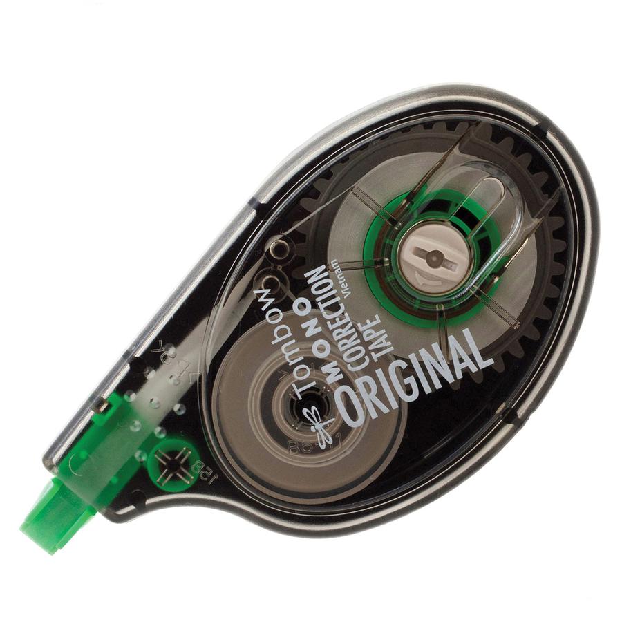 Tombow Original Mono Correction Tape - 0.16" Width x 32.83 ft Length - 1 Line(s) - White Tape - Ergonomic - Acid-free, Non-refillable - 4 / Pack - White. Picture 3