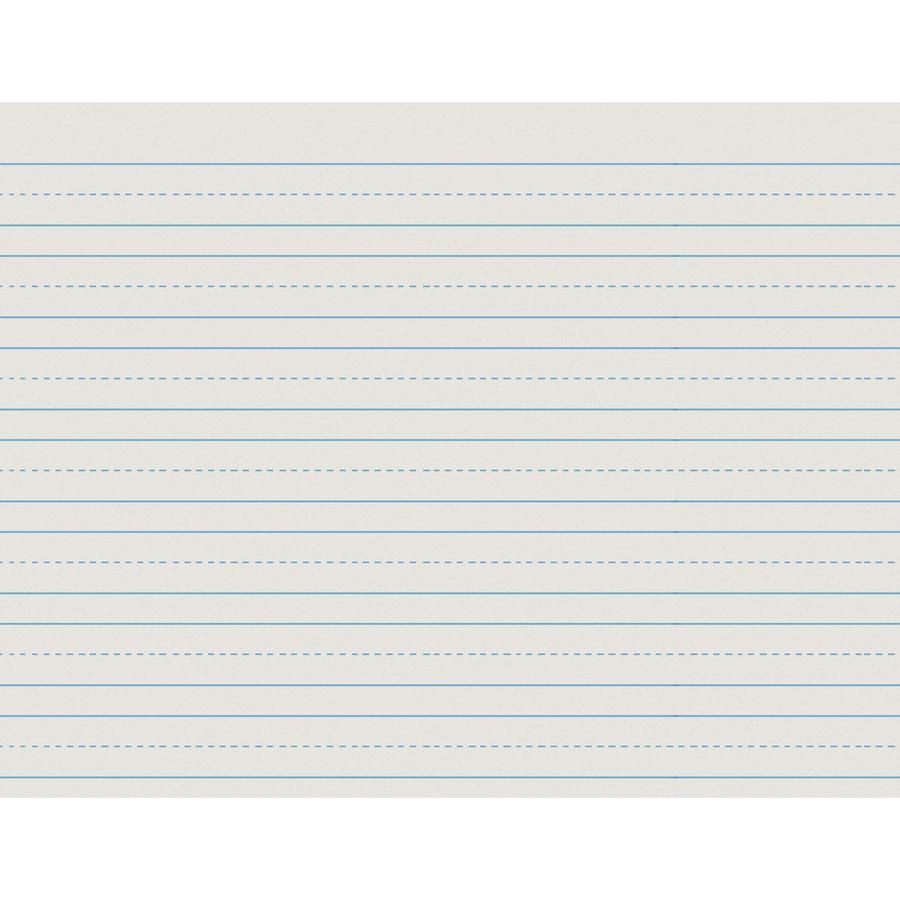 Pacon Skip-A-Line Newsprint Practice Paper - 500 Sheets - 0.75" Ruled - Letter - 11" x 8 1/2" - White Paper - 500 / Ream. Picture 3