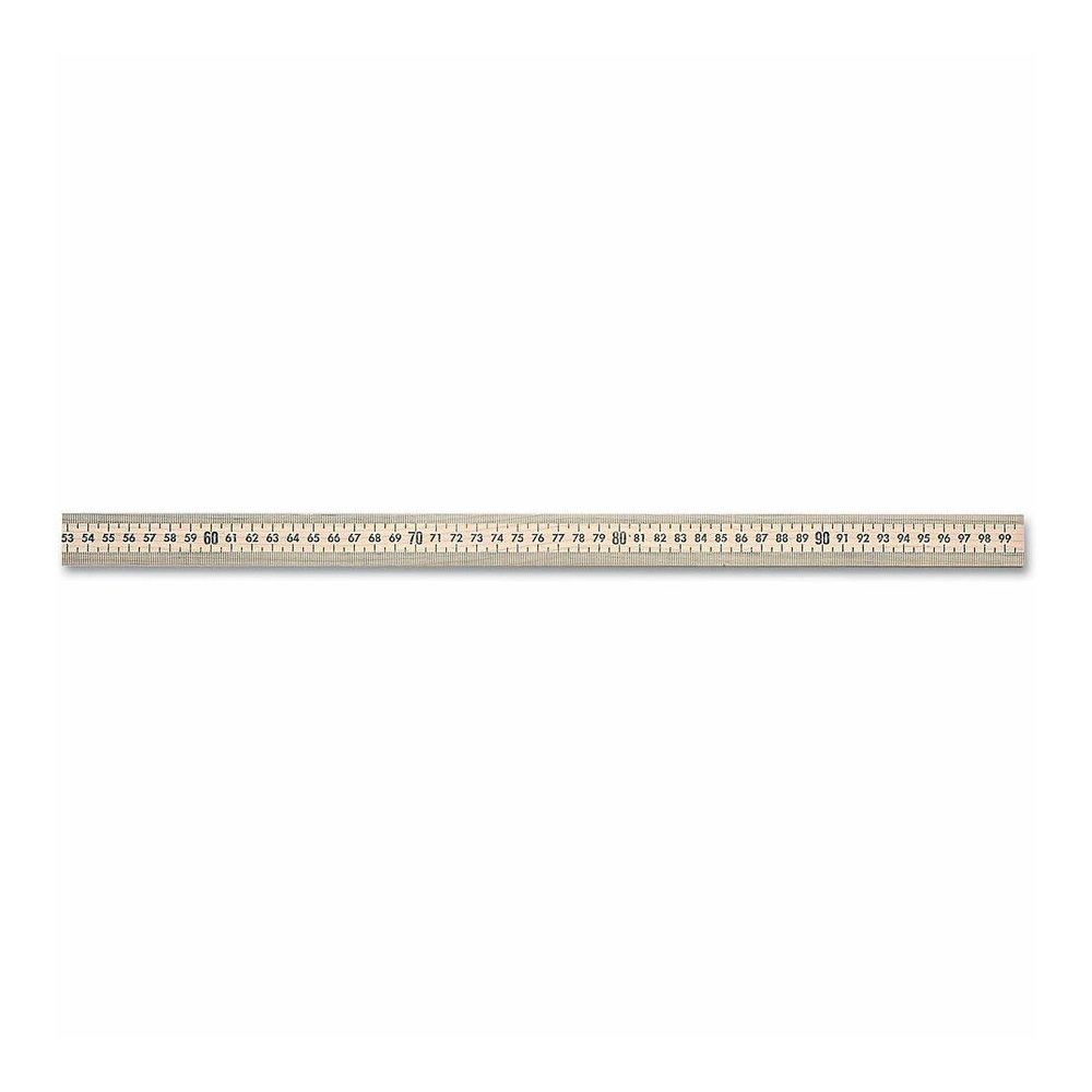 Westcott Hardwood Meterstick - 39.5" Length - 1/8 Graduations - Metric Measuring System - Wood - Woodgrain - 12 / Box. Picture 3