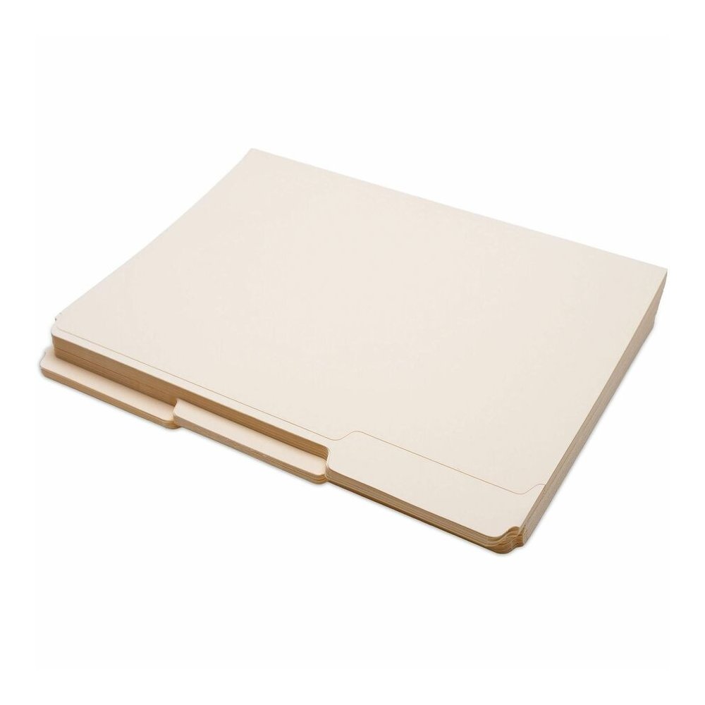 Business Source 1/3 Tab Cut Letter Recycled Top Tab File Folder - 8 1/2" x 11" - 3/4" Expansion - Top Tab Location - Assorted Tab Position - 11 pt. - 1 Plys - Manila - Tab - 10% Recycled - 100 / Box. Picture 7