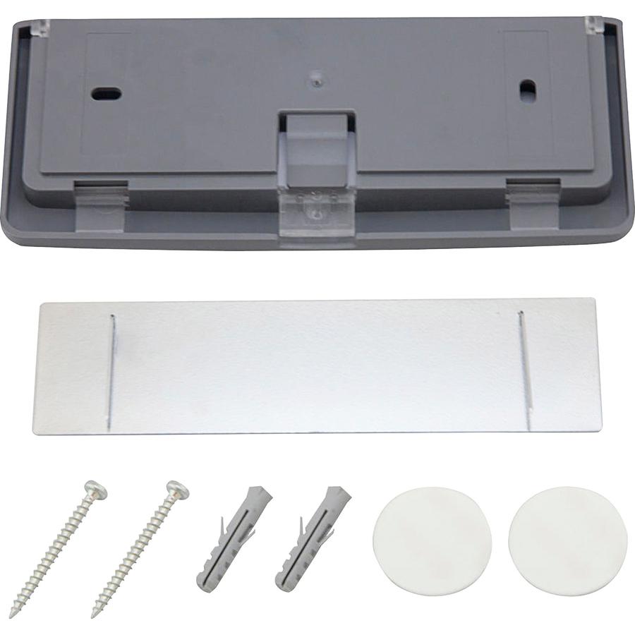 DURABLE&reg; CLICK SIGN with Cubicle Panel Pins - 2-1/8" x 5-7/8" - 2 Pins - Anti-glare - Acrylic, Aluminum - Updateable - Graphite - 1 Pack. Picture 2