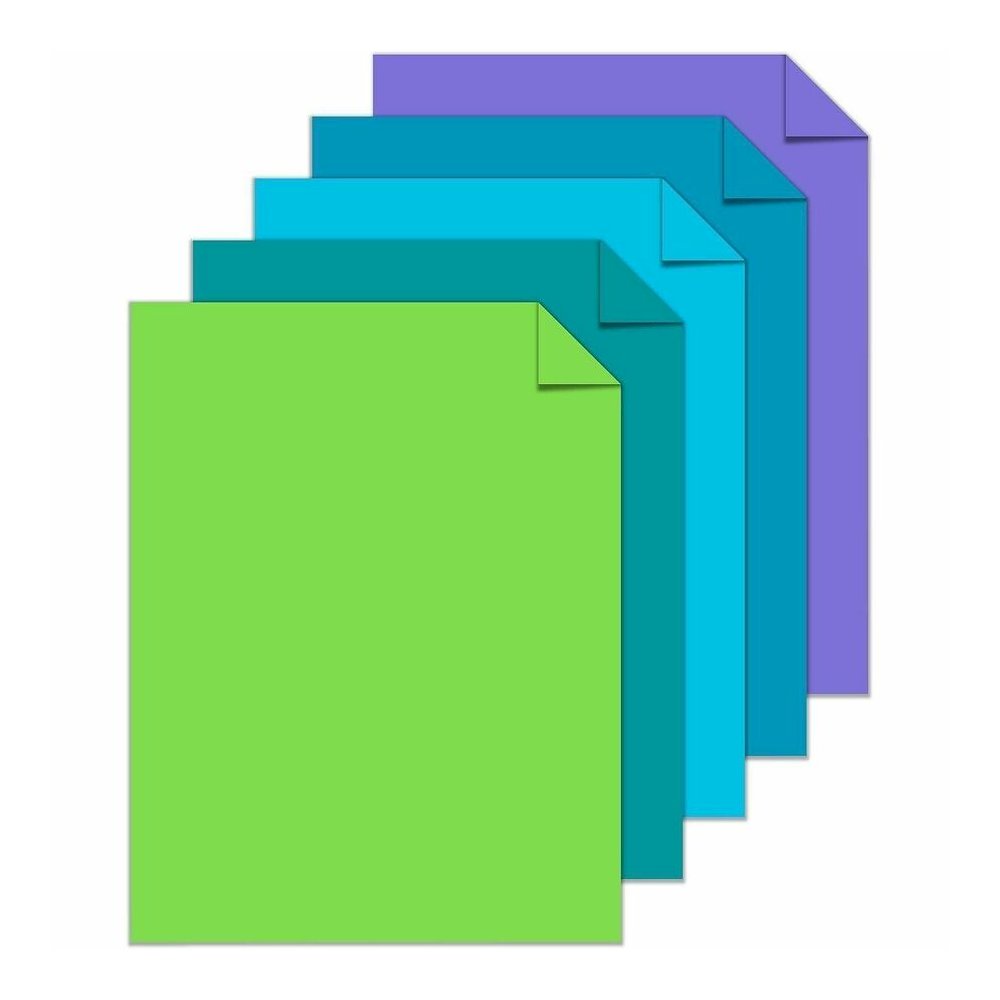 Astrobrights Color Copy Paper - "Cool" , 5 Assorted Colours - Letter - 8 1/2" x 11" - 24 lb Basis Weight - Acid-free, Lignin-free - Martian Green, Terrestrial Teal, Lunar Blue, Celestial Blue, Venus V. Picture 5