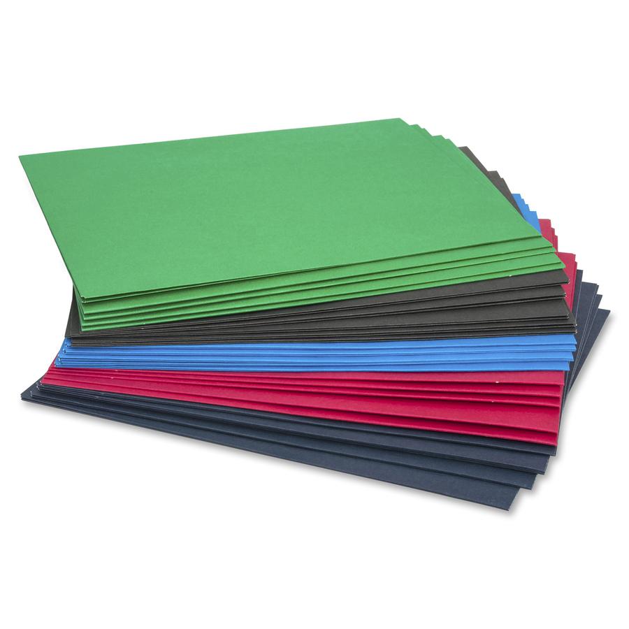 Business Source Letter Recycled Pocket Folder - 8 1/2" x 11" - 100 Sheets Capacity - 2 Internal Pocket - Paper - Assorted - Die-cut, Card Holder - 35% Recycled - 25 / Box. Picture 8